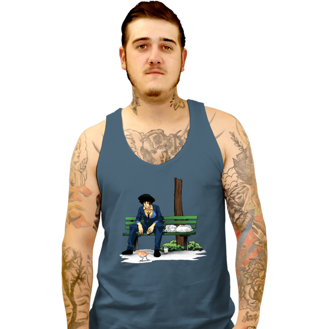 Shirts Tank Top, Unisex / Small / Indigo Blue Sad Spike