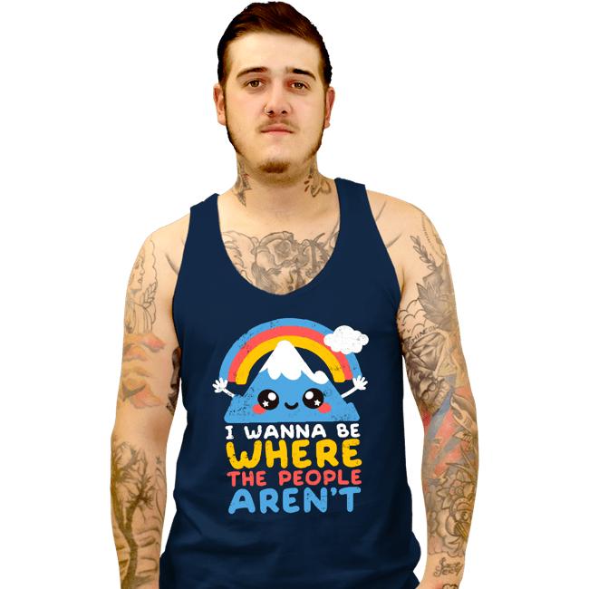 Daily_Deal_Shirts Tank Top, Unisex / Small / Navy Where The People Aren't