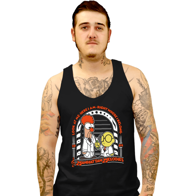 Shirts Tank Top, Unisex / Small / Black Beaker and Bunsen Melodies