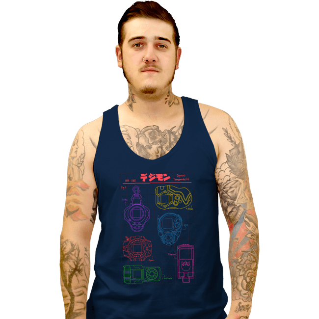 Daily_Deal_Shirts Tank Top, Unisex / Small / Navy Digivices