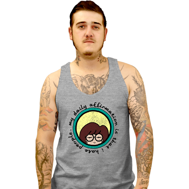 Secret_Shirts Tank Top, Unisex / Small / Sports Grey I Hate People
