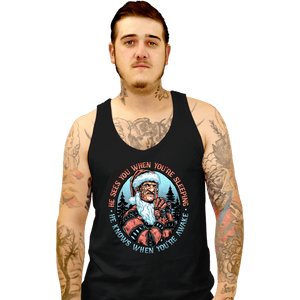 Daily_Deal_Shirts Tank Top, Unisex / Small / Black Nightmare Santa