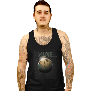 Shirts Tank Top, Unisex / Small / Black Life On Middle Earth