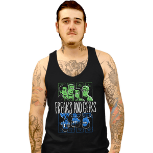 Daily_Deal_Shirts Tank Top, Unisex / Small / Black Freaks And Geeks
