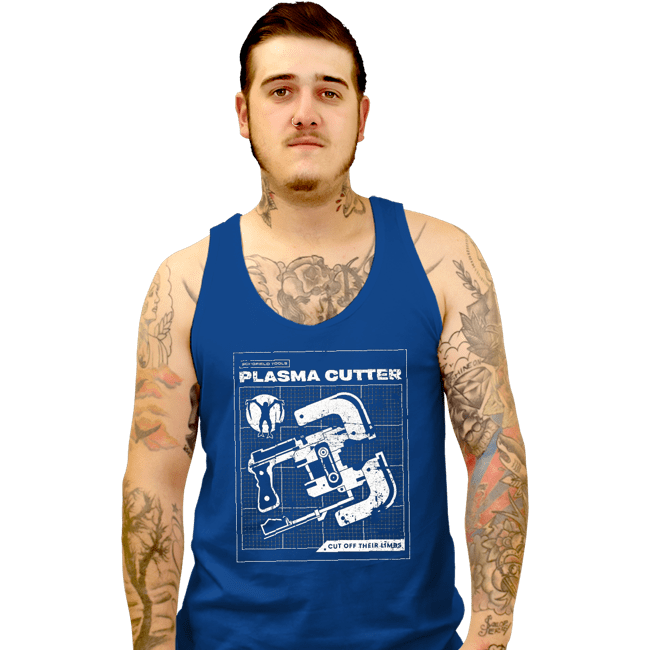Daily_Deal_Shirts Tank Top, Unisex / Small / Royal Blue Plasma Cutter