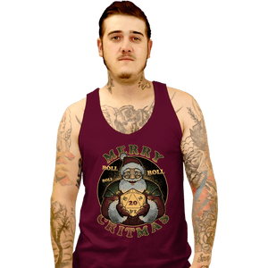 Daily_Deal_Shirts Tank Top, Unisex / Small / Maroon Merry Critmas