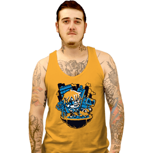 Daily_Deal_Shirts Tank Top, Unisex / Small / Gold Chainsaw Denji