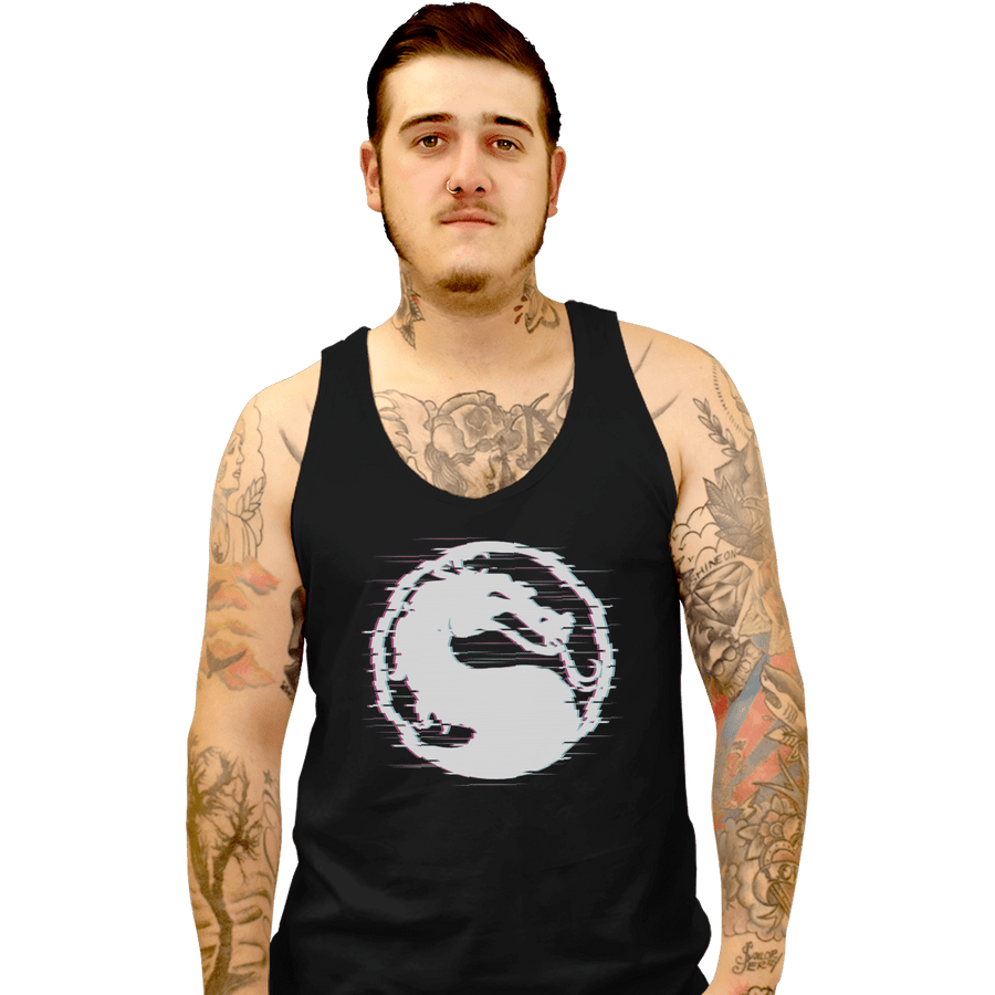 Shirts Tank Top, Unisex / Small / Black Mortal Glitch