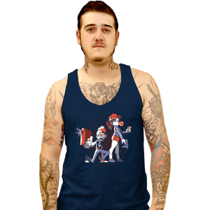 Secret_Shirts Tank Top, Unisex / Small / Navy Zombies Ate My