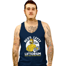 Load image into Gallery viewer, Shirts Tank Top, Unisex / Small / Navy Ned&#39;s Lefty Liftorium

