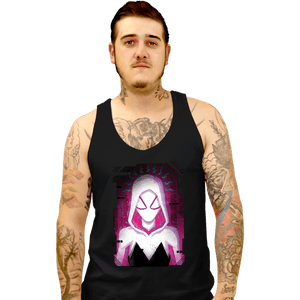 Daily_Deal_Shirts Tank Top, Unisex / Small / Black Glitch Spider-Gwen