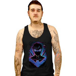 Daily_Deal_Shirts Tank Top, Unisex / Small / Black Glitch Nightwing