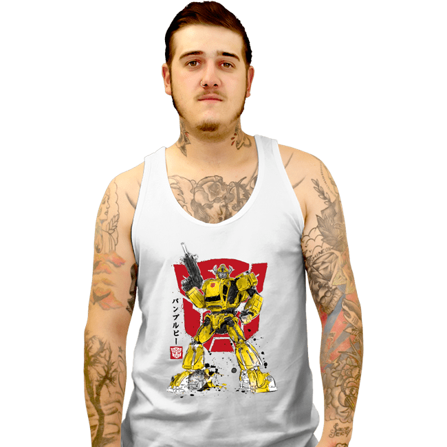 Daily_Deal_Shirts Tank Top, Unisex / Small / White Bumble Sumi-e
