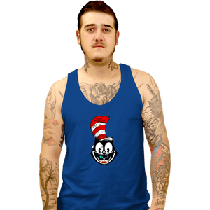 Shirts Tank Top, Unisex / Small / Royal Blue Mad Cat Hat