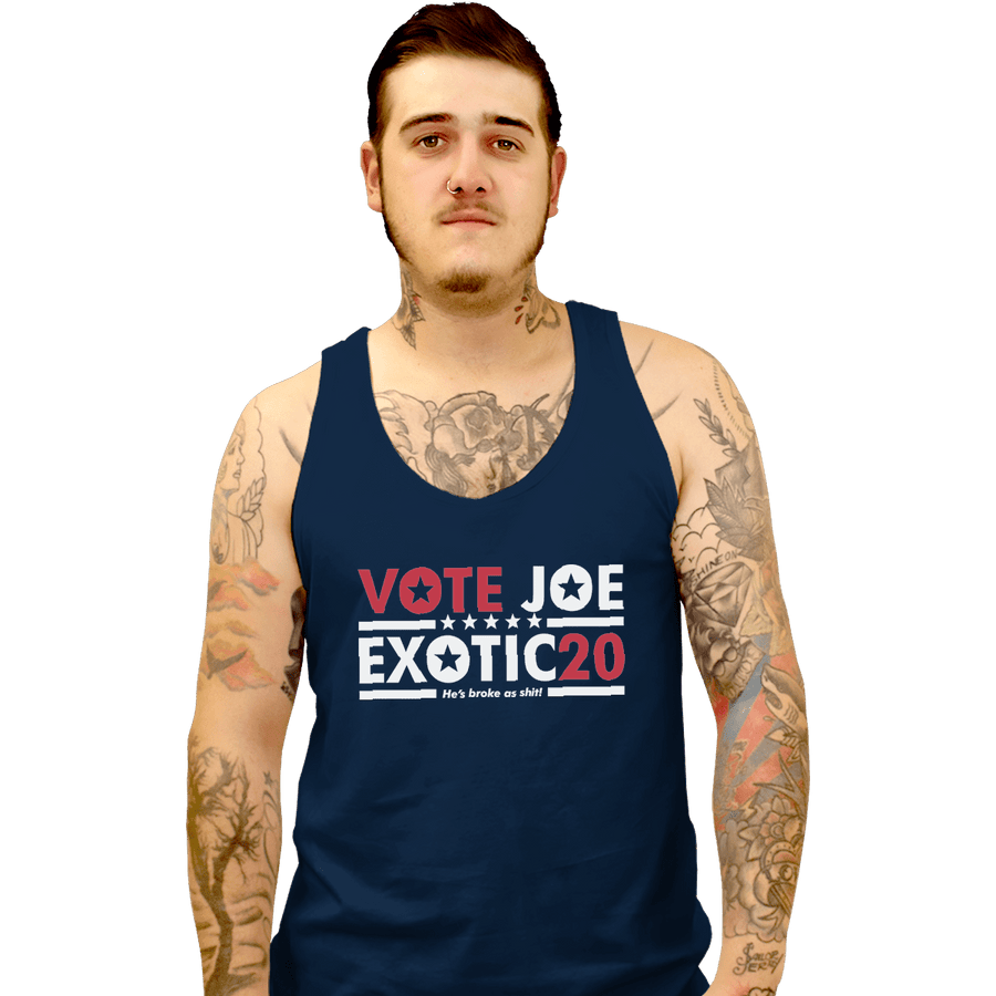 Shirts Tank Top, Unisex / Small / Navy Vote For Joe