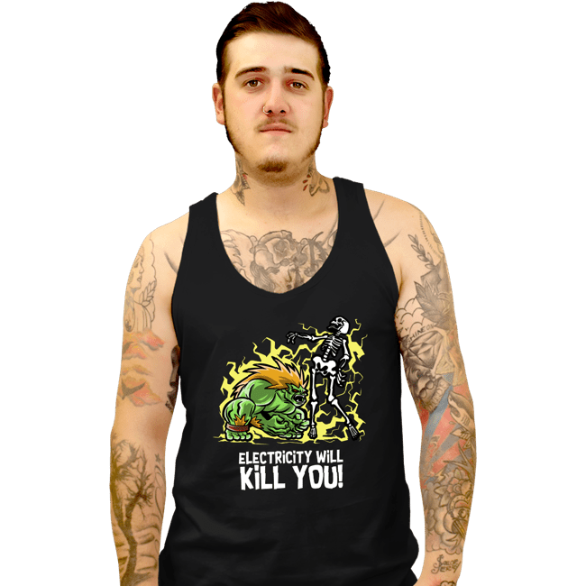 Daily_Deal_Shirts Tank Top, Unisex / Small / Black Electricity Will Kill You
