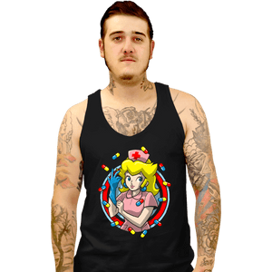 Secret_Shirts Tank Top, Unisex / Small / Black Nurse Toadstool 182