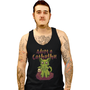 Shirts Tank Top, Unisex / Small / Black Adopt A Cathulhu