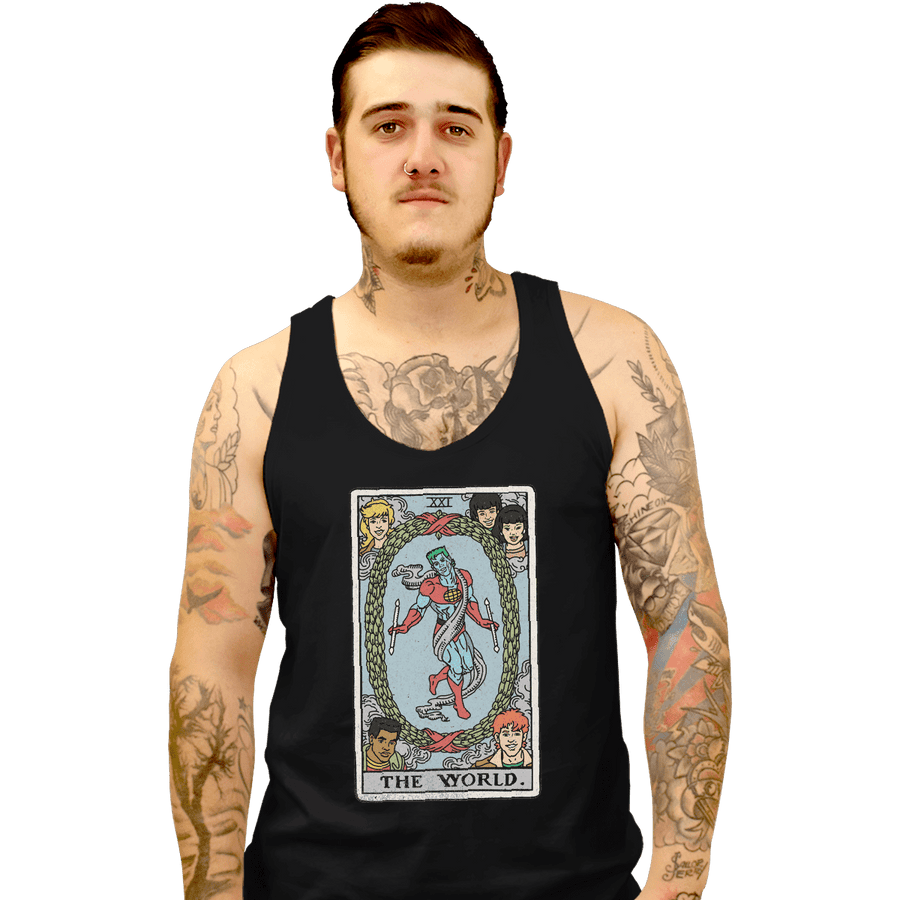 Shirts Tank Top, Unisex / Small / Black The World