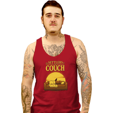 Load image into Gallery viewer, Daily_Deal_Shirts Tank Top, Unisex / Small / Red The Settlers Of The Couch
