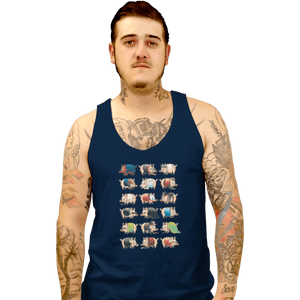 Shirts Tank Top, Unisex / Small / Navy Pig Movies