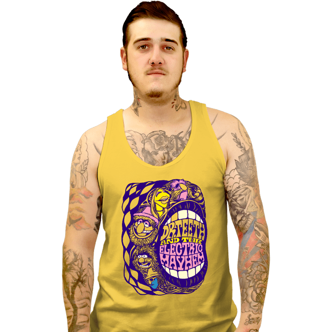 Daily_Deal_Shirts Tank Top, Unisex / Small / Gold The Electric Mayhem!