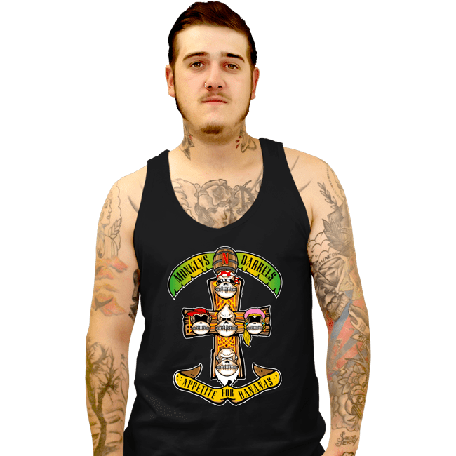 Secret_Shirts Tank Top, Unisex / Small / Black Appetite For Bananas