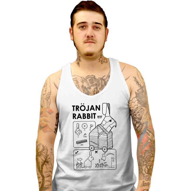 Secret_Shirts Tank Top, Unisex / Small / White The Trojan Rabbit