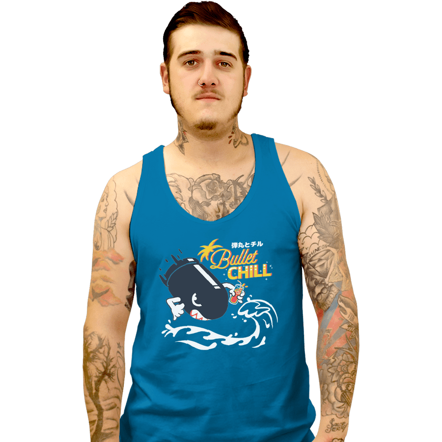 Shirts Tank Top, Unisex / Small / Sapphire Bullet Chill Summer