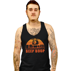 Daily_Deal_Shirts Tank Top, Unisex / Small / Black Vintage Beep Boop