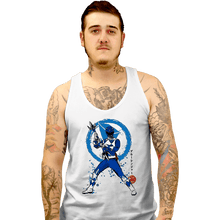 Load image into Gallery viewer, Shirts Tank Top, Unisex / Small / White Blue Ranger Sumi-e
