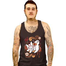 Load image into Gallery viewer, Last_Chance_Shirts Tank Top, Unisex / Small / Black Floral Wolf Spirit
