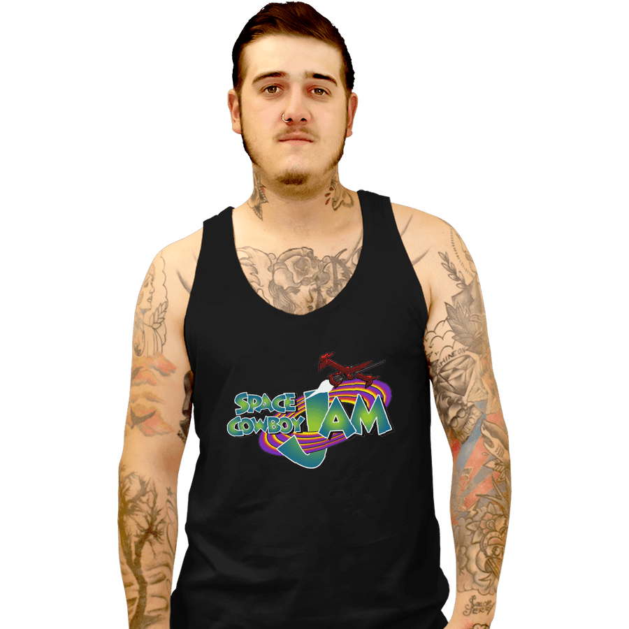 Shirts Tank Top, Unisex / Small / Black Space Cowboy Jam