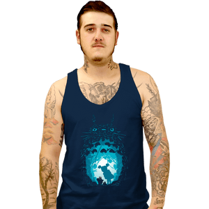 Shirts Tank Top, Unisex / Small / Navy Forest Spirits
