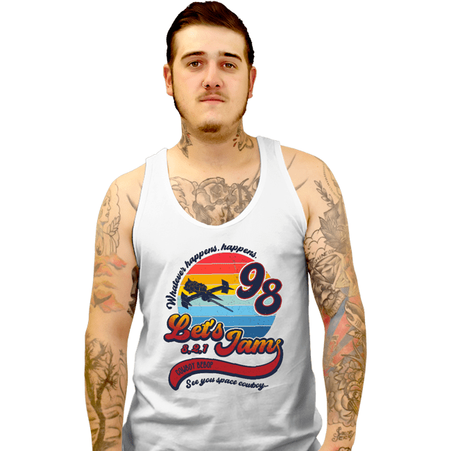 Shirts Tank Top, Unisex / Small / White Retro Let's Jam