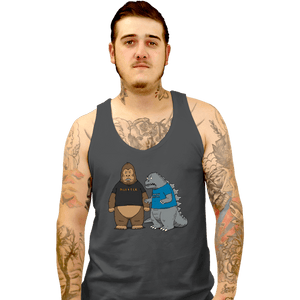 Daily_Deal_Shirts Tank Top, Unisex / Small / Charcoal Stupid Kaijus!