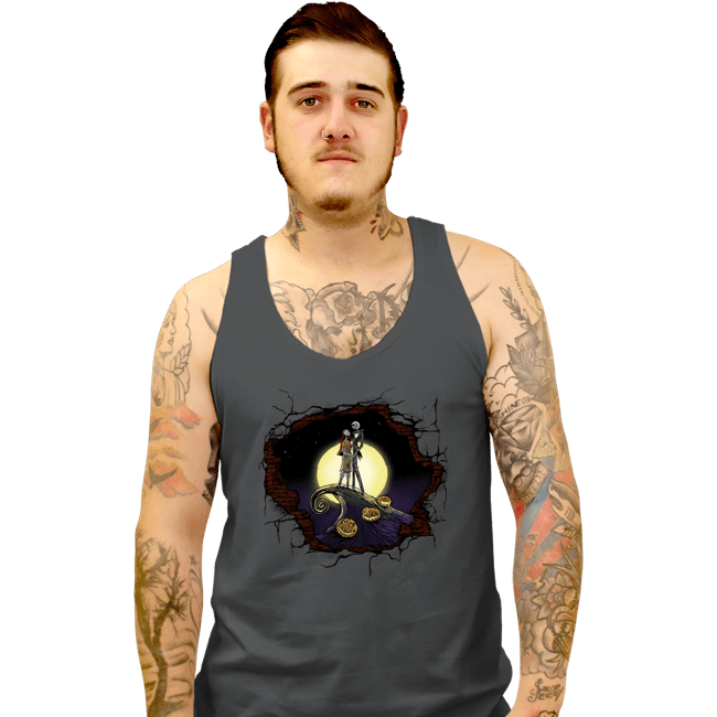 Secret_Shirts Tank Top, Unisex / Small / Charcoal Nightmare Through The Wall