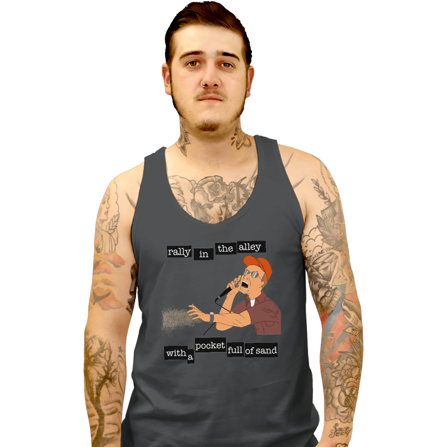 Shirts Tank Top, Unisex / Small / Charcoal Pocket Full Of Sand