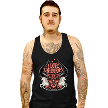 Load image into Gallery viewer, Daily_Deal_Shirts Tank Top, Unisex / Small / Black I Love Unicorns
