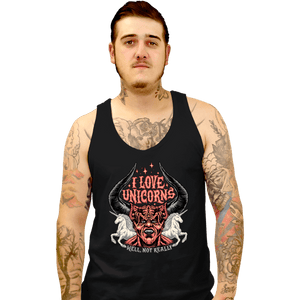 Daily_Deal_Shirts Tank Top, Unisex / Small / Black I Love Unicorns