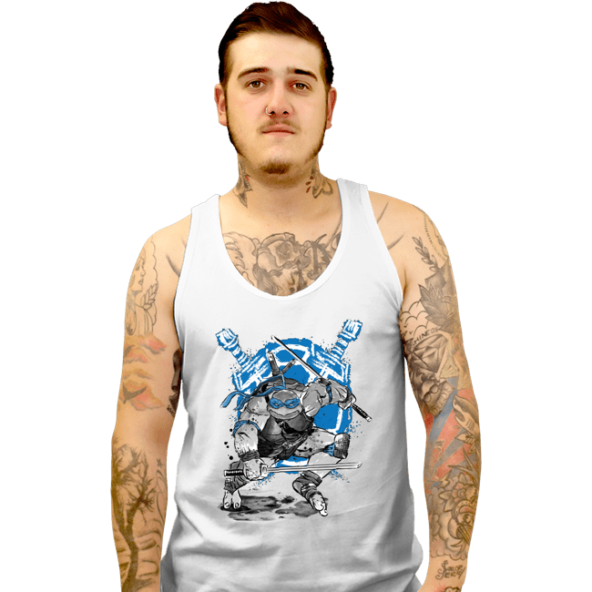 Daily_Deal_Shirts Tank Top, Unisex / Small / White Leonardo Sumi-e