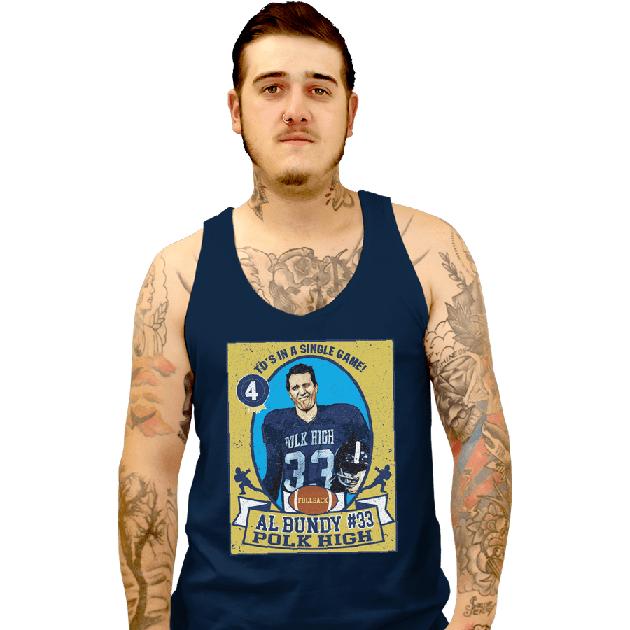 Shirts Tank Top, Unisex / Small / Navy Al Bundy Trading Card