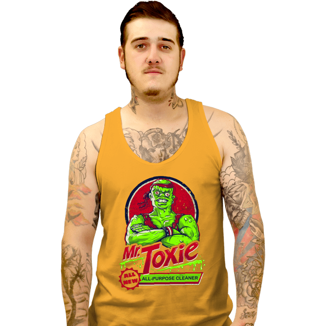 Daily_Deal_Shirts Tank Top, Unisex / Small / Gold Mr. Toxie