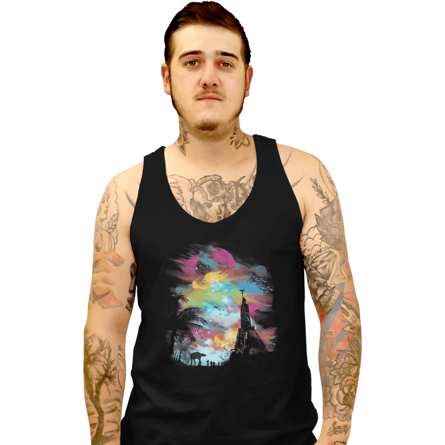 Shirts Tank Top, Unisex / Small / Black Sunset On Scarif