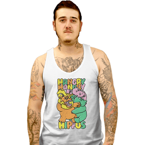 Secret_Shirts Tank Top, Unisex / Small / White Hangry Hippos