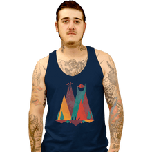 Load image into Gallery viewer, Shirts Tank Top, Unisex / Small / Navy Geometric Middle Earth
