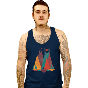 Shirts Tank Top, Unisex / Small / Navy Geometric Middle Earth