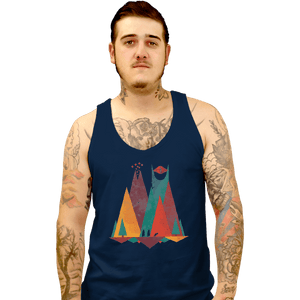 Shirts Tank Top, Unisex / Small / Navy Geometric Middle Earth