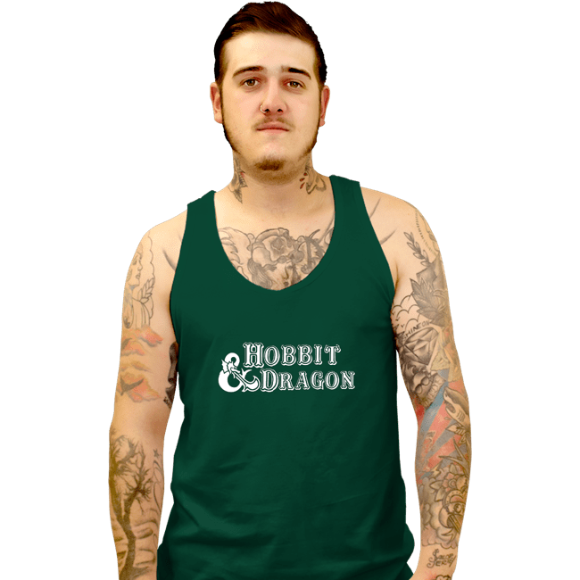 Secret_Shirts Tank Top, Unisex / Small / Black Hobbit And Dragon