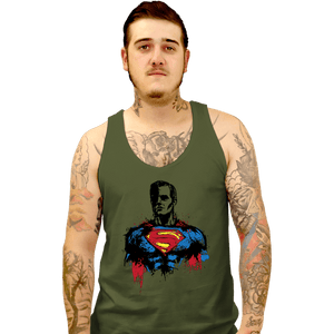 Shirts Tank Top, Unisex / Small / Military Green Return Of Kryptonian